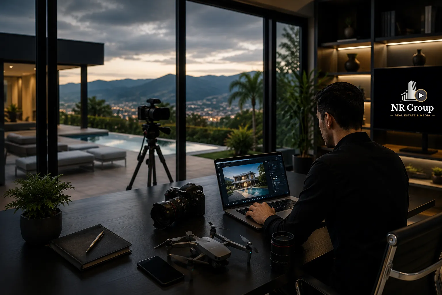 Producción audiovisual de una propiedad de lujo por el equipo de NR Group